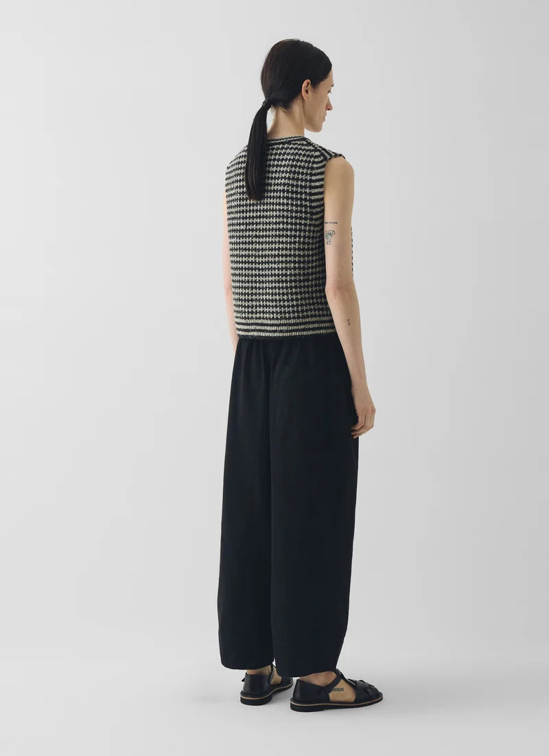 Striped Donegal Wool Buttoned Tank