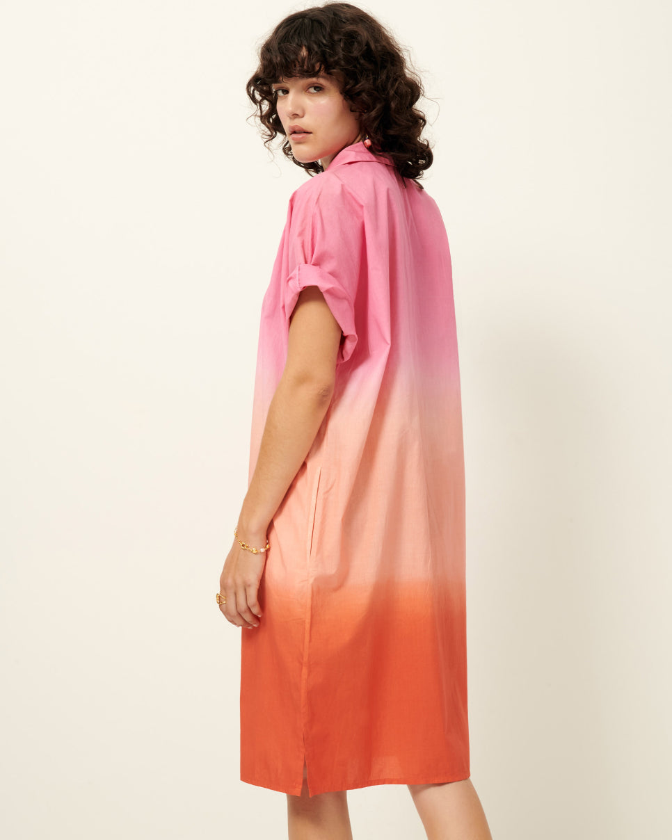 Summer Dye Belted Mid-Length Milazzo Dress