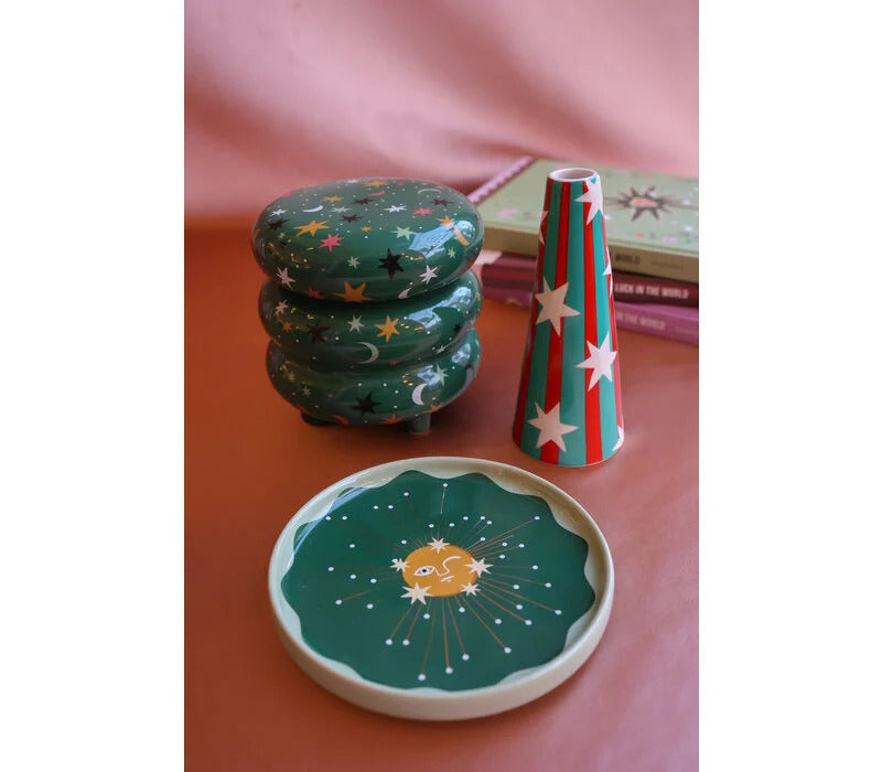 Small Vase Stripes and Stars