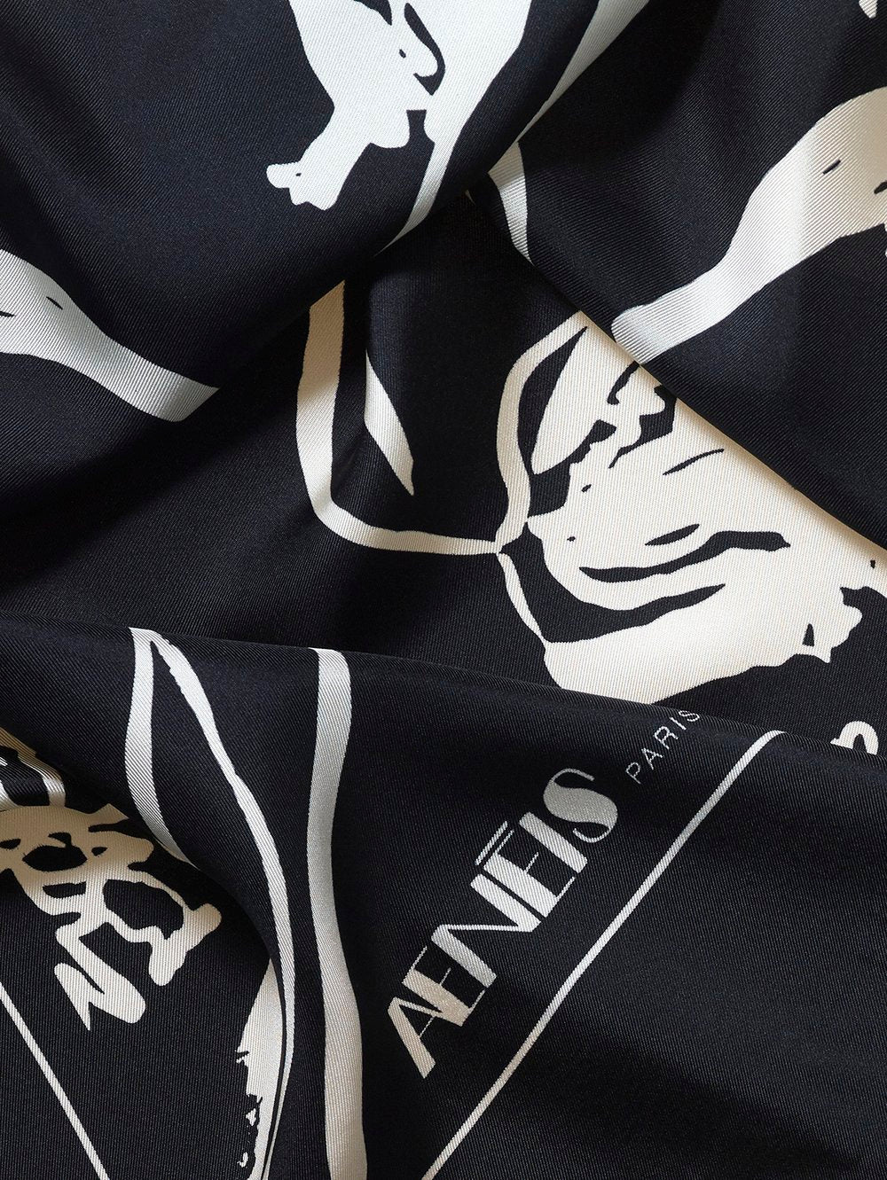 Nostalgia Flowers Silk Scarf 90cm