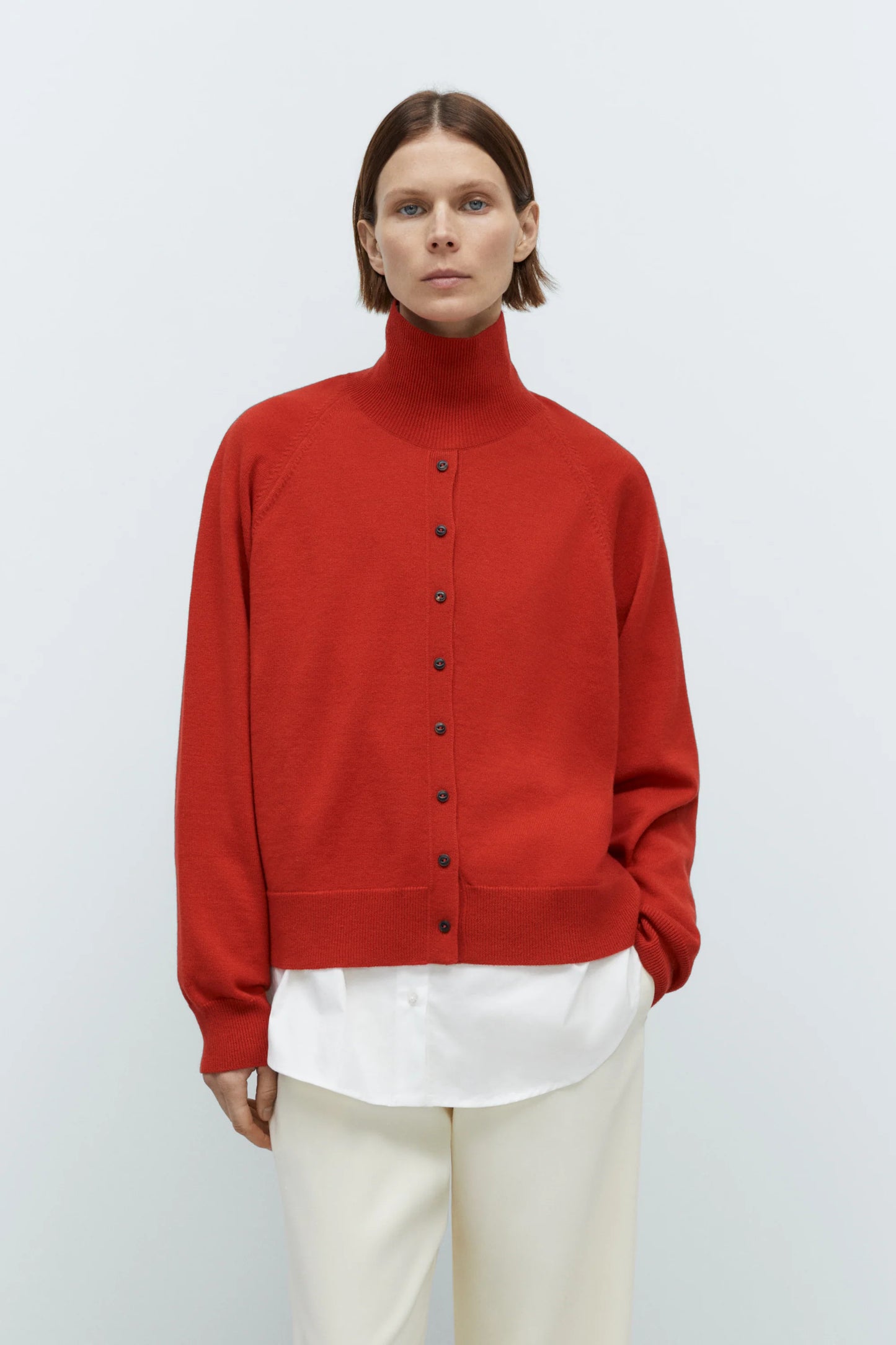 Merino Wool Buttoned Sweater