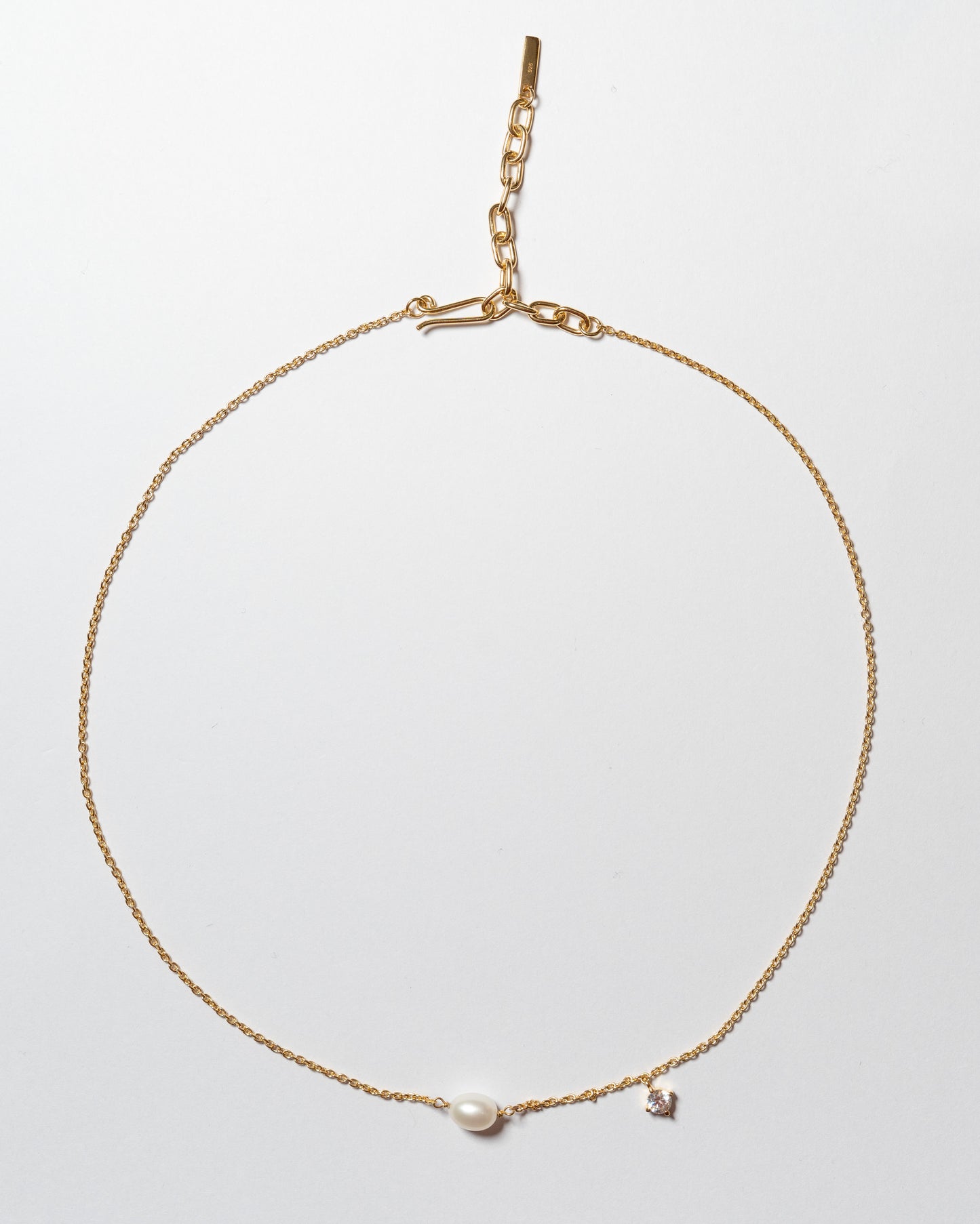 Necklace w/ FWP and CZ (size 17.5")