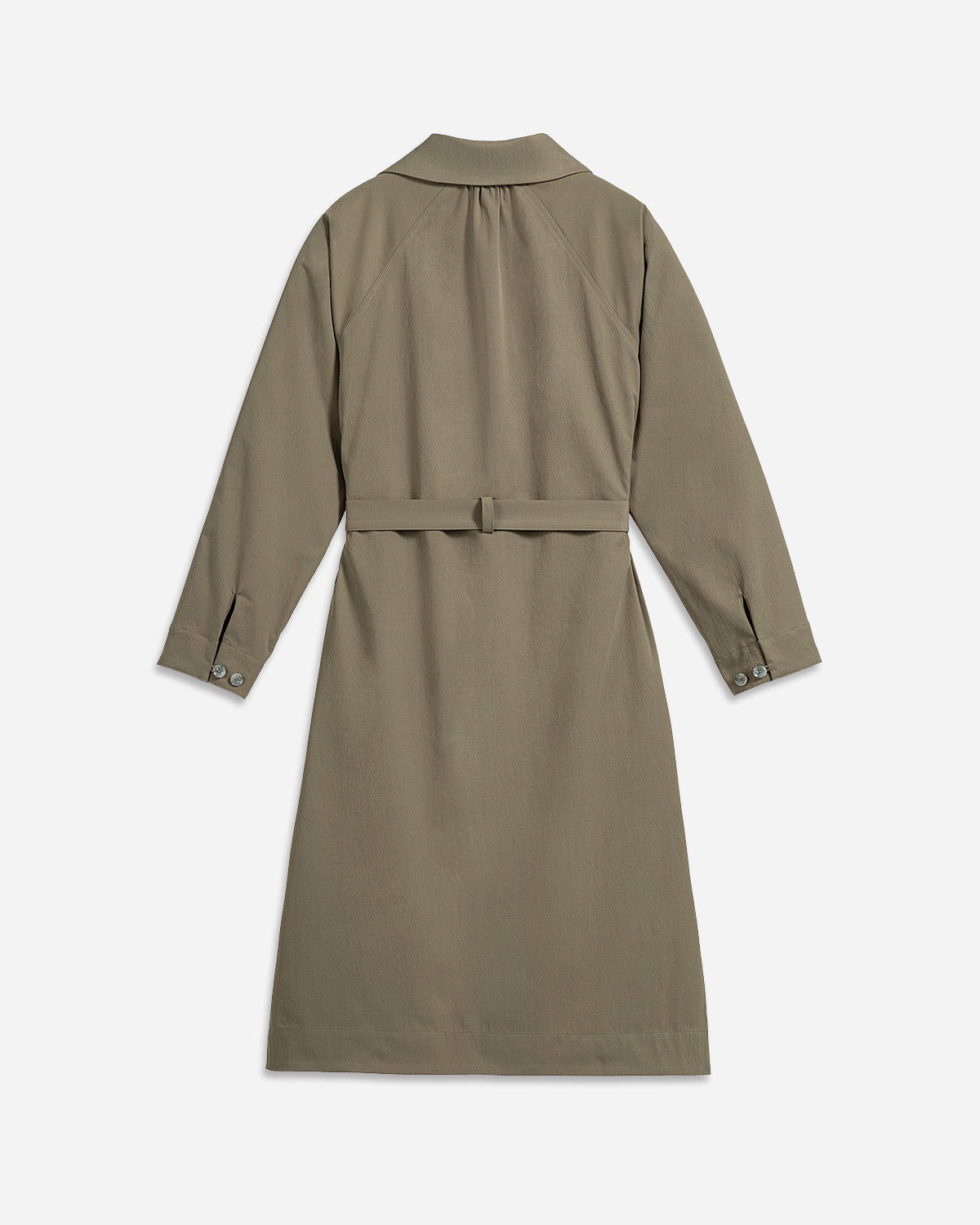 Folded Collar Shirt Dress