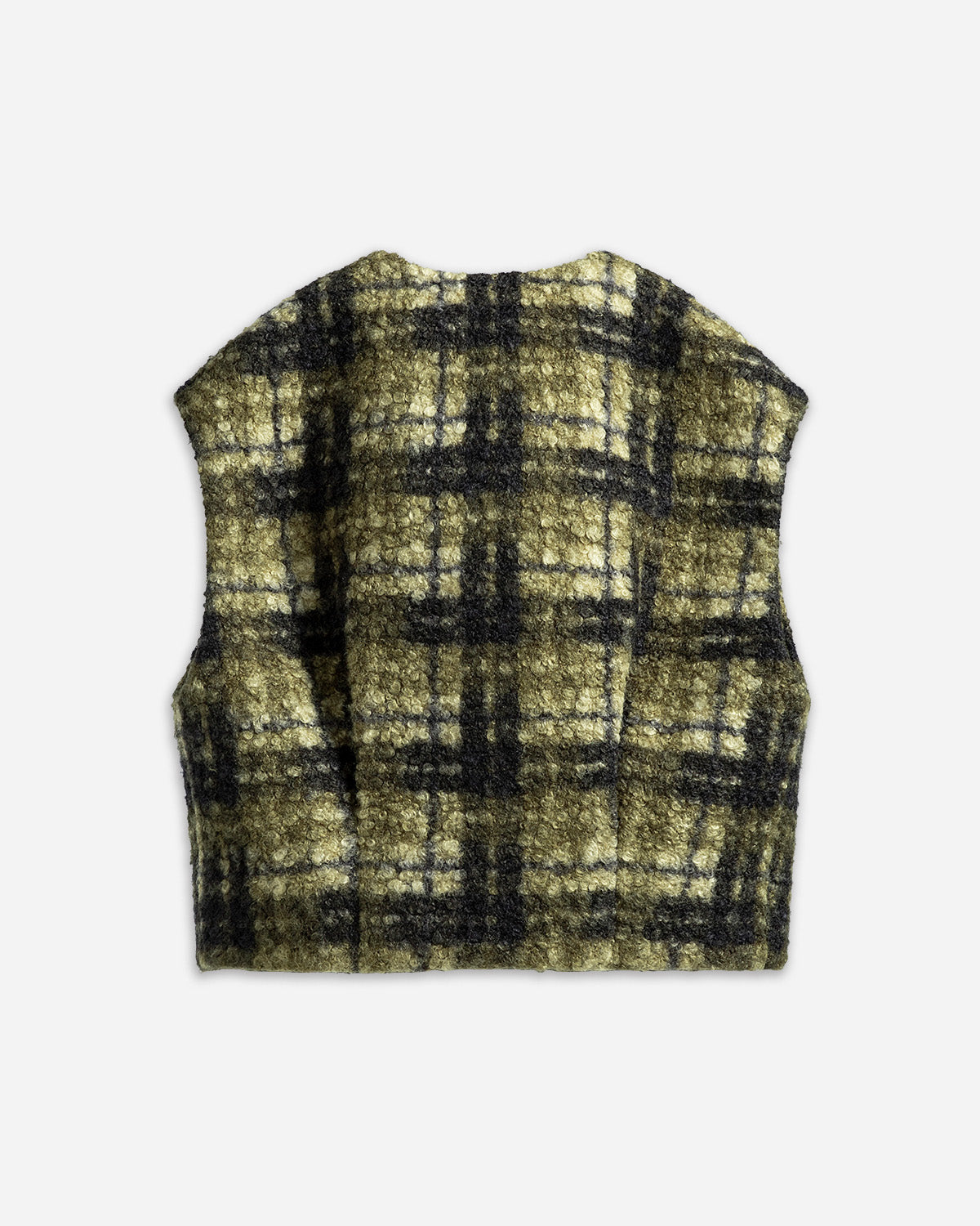 Plaid Teddy Pile Vest