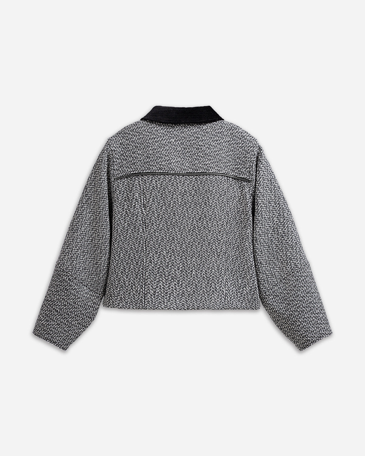 Pointed Collar Tweed Jacket