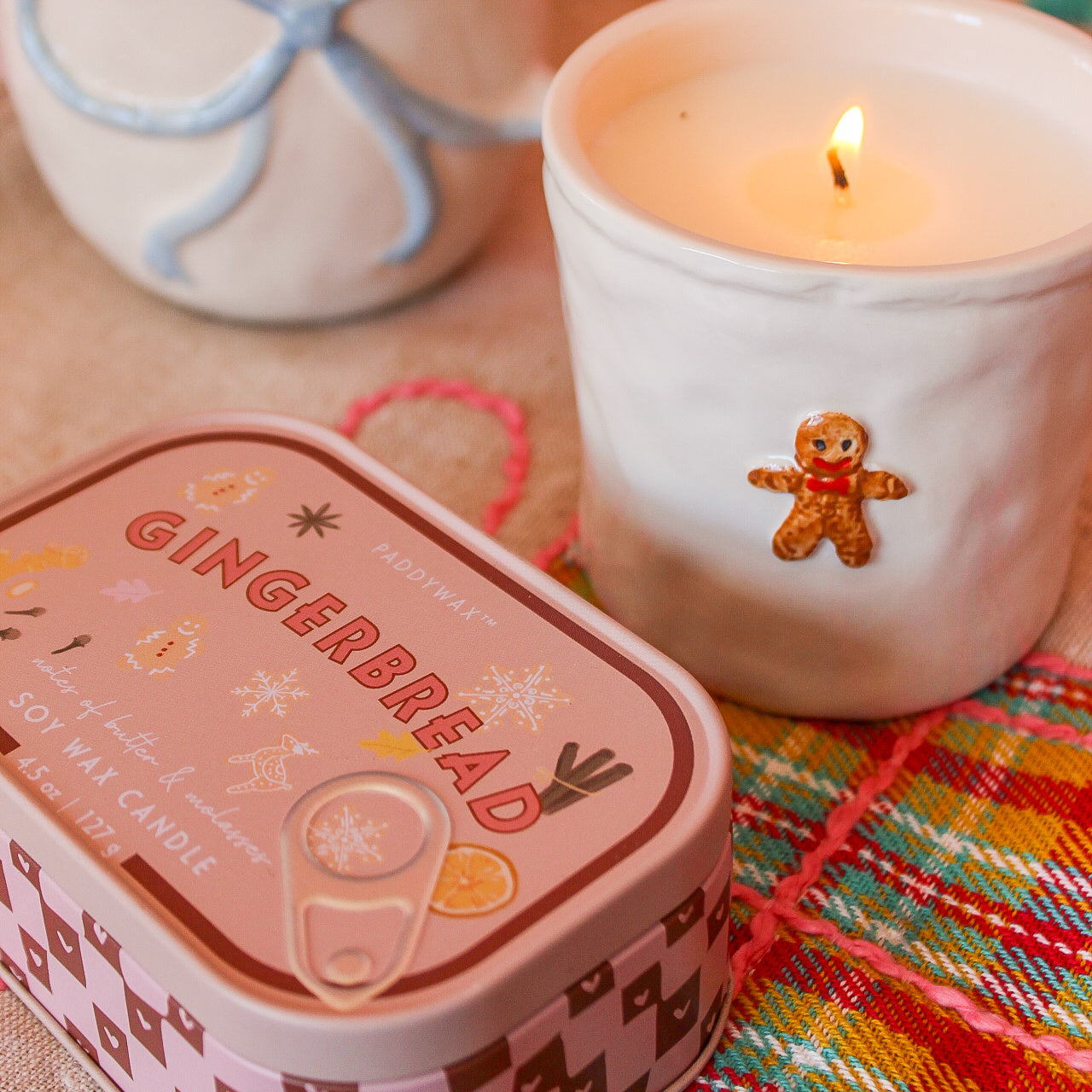 Bistro 4.5oz/127G Gingerbread Printed Tin Candle - Gingerbread