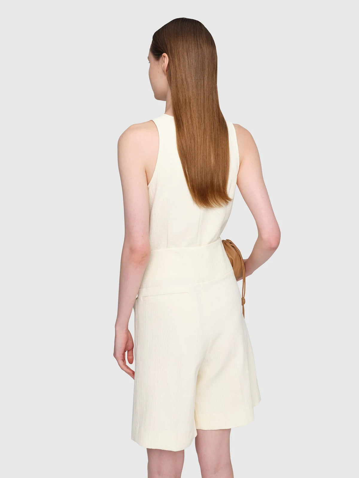 Cream Seersucker Top