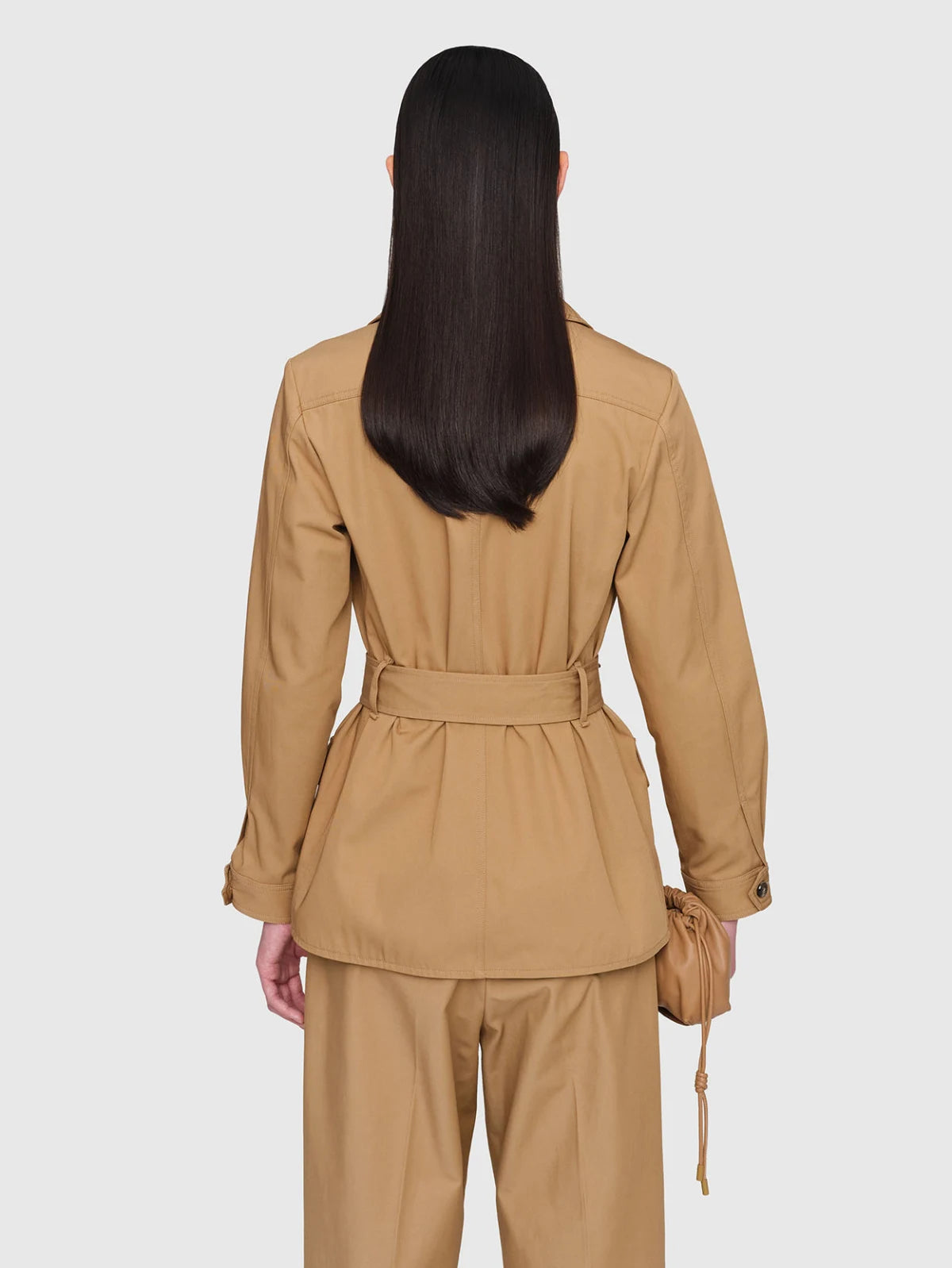 Camel Saharienne Cotton Twill Jacket