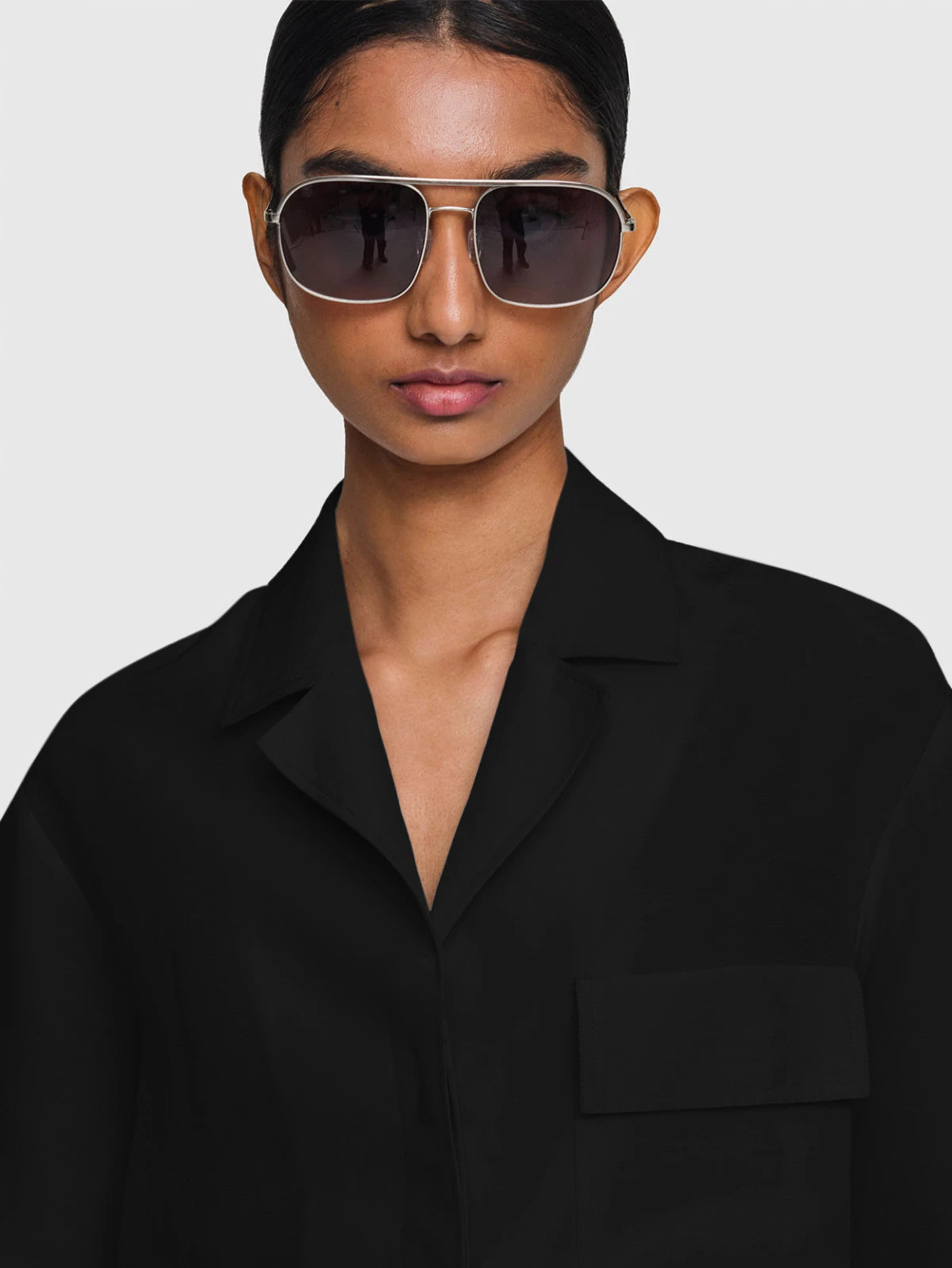 Black MARTHA Linen Rayon Shirt