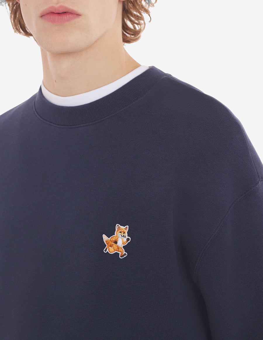 Speedy Fox Patch Comfort Sweatshirt Ink Blue (Men)