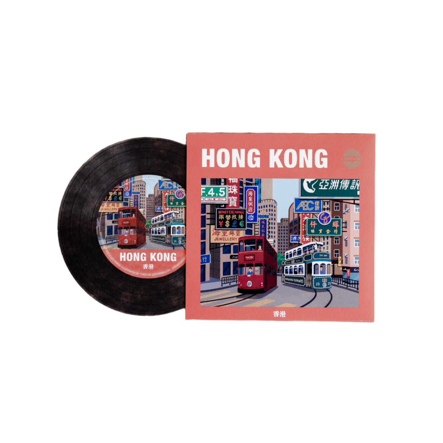 HK Tram LP Greeting Card
