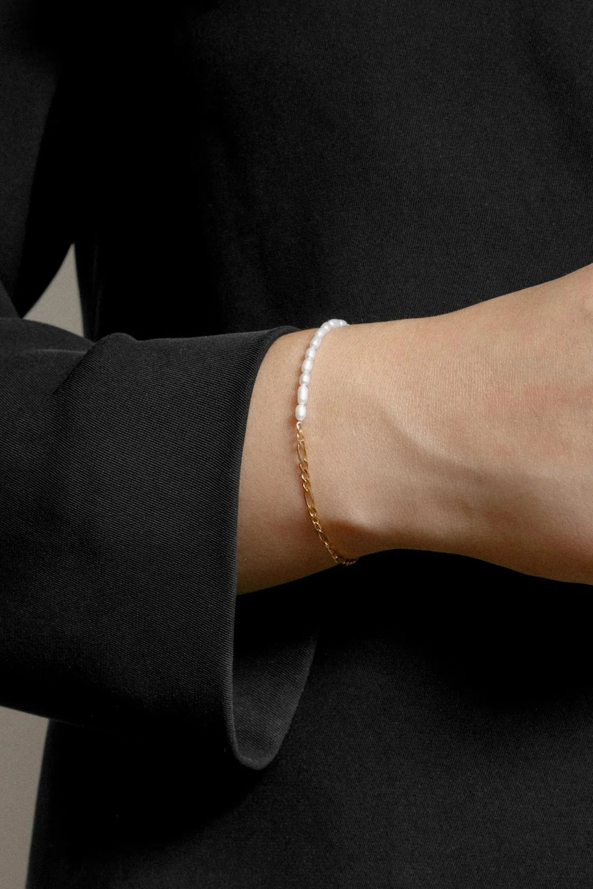 Pearls and Chain Bracelet 7"