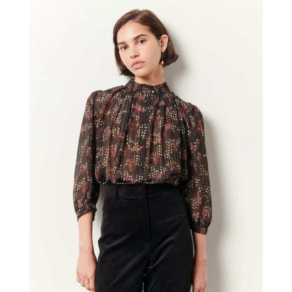Sessun blouse for women Lylee Blouse col Volante kapok