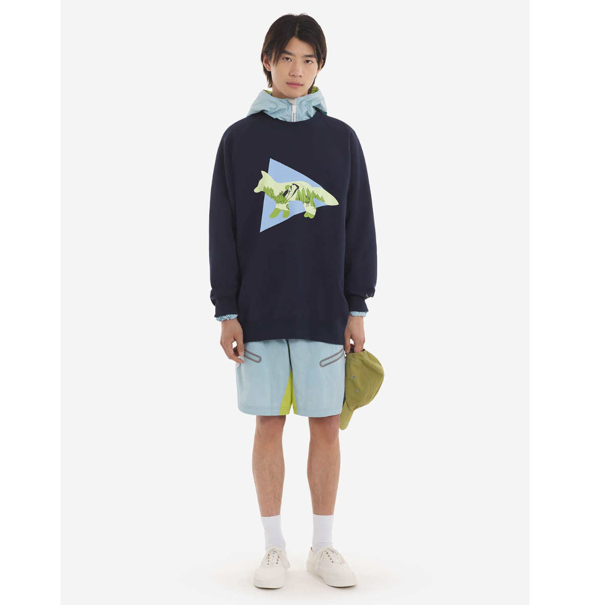 Maison Kitsune | sweater for unisex - MK x And Wander Dry Cotton