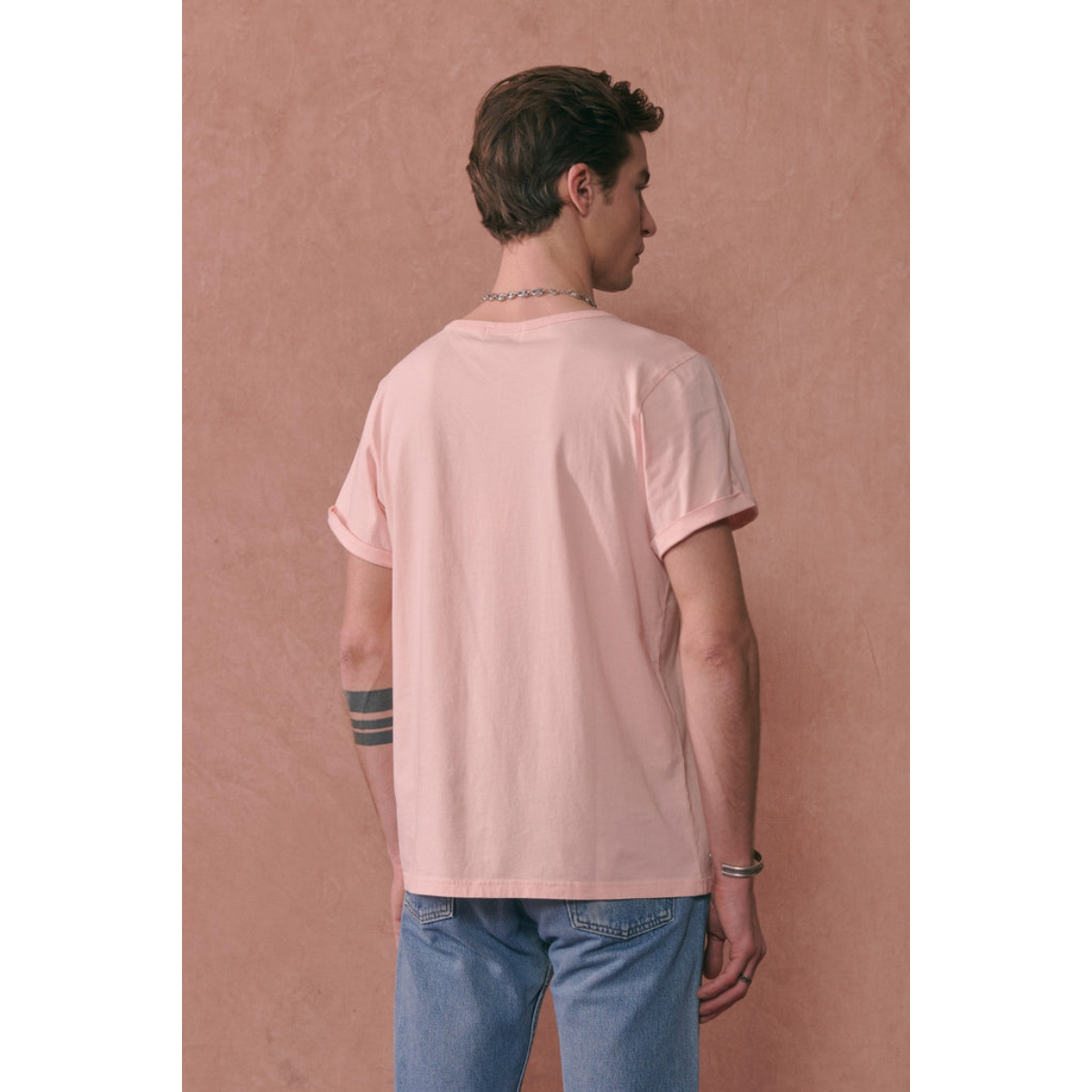 Poitou La Flemme Organic Cotton T-Shirt Apricot (men)