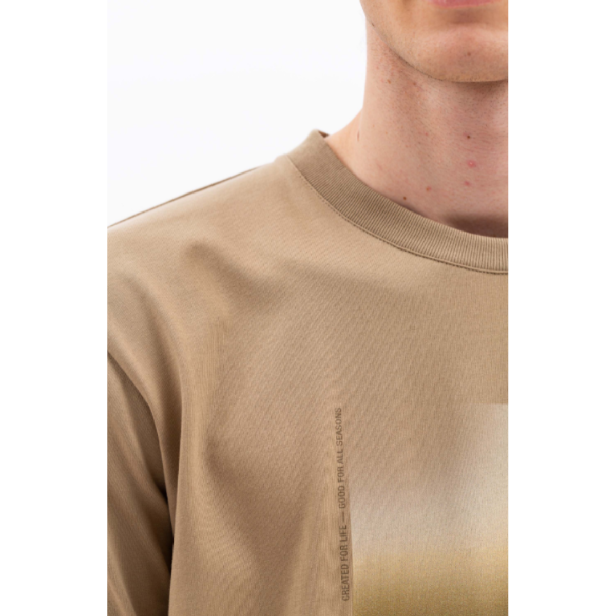 Utility Khaki Johannes Blur Print T-Shirt