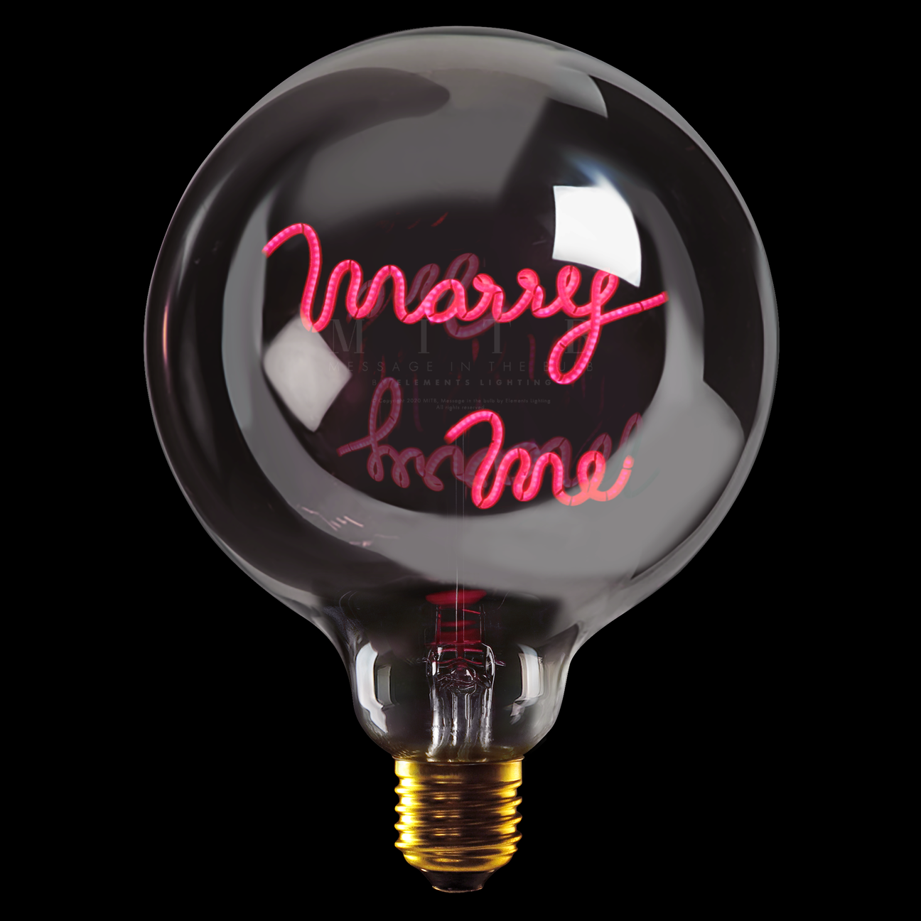 Marry Me Plated Smoke Glass