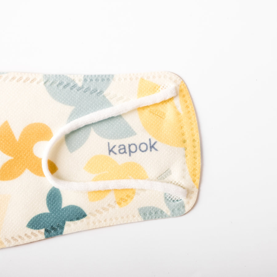 kapok 3D Mask - All Over Kapok Flowers