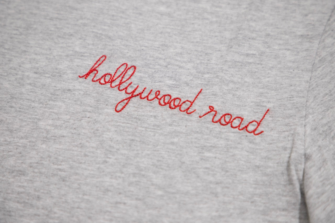 Poitou Hollywood Road Organic Cotton T-Shirt Light Heather Grey (men)