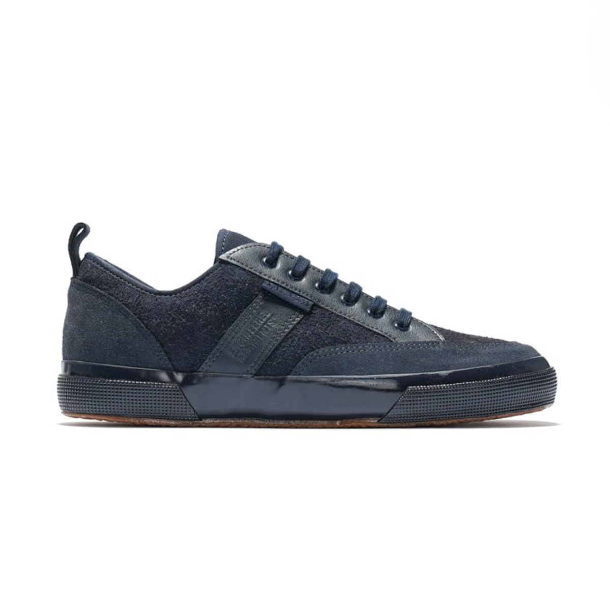 Superga navy leather clearance trainers