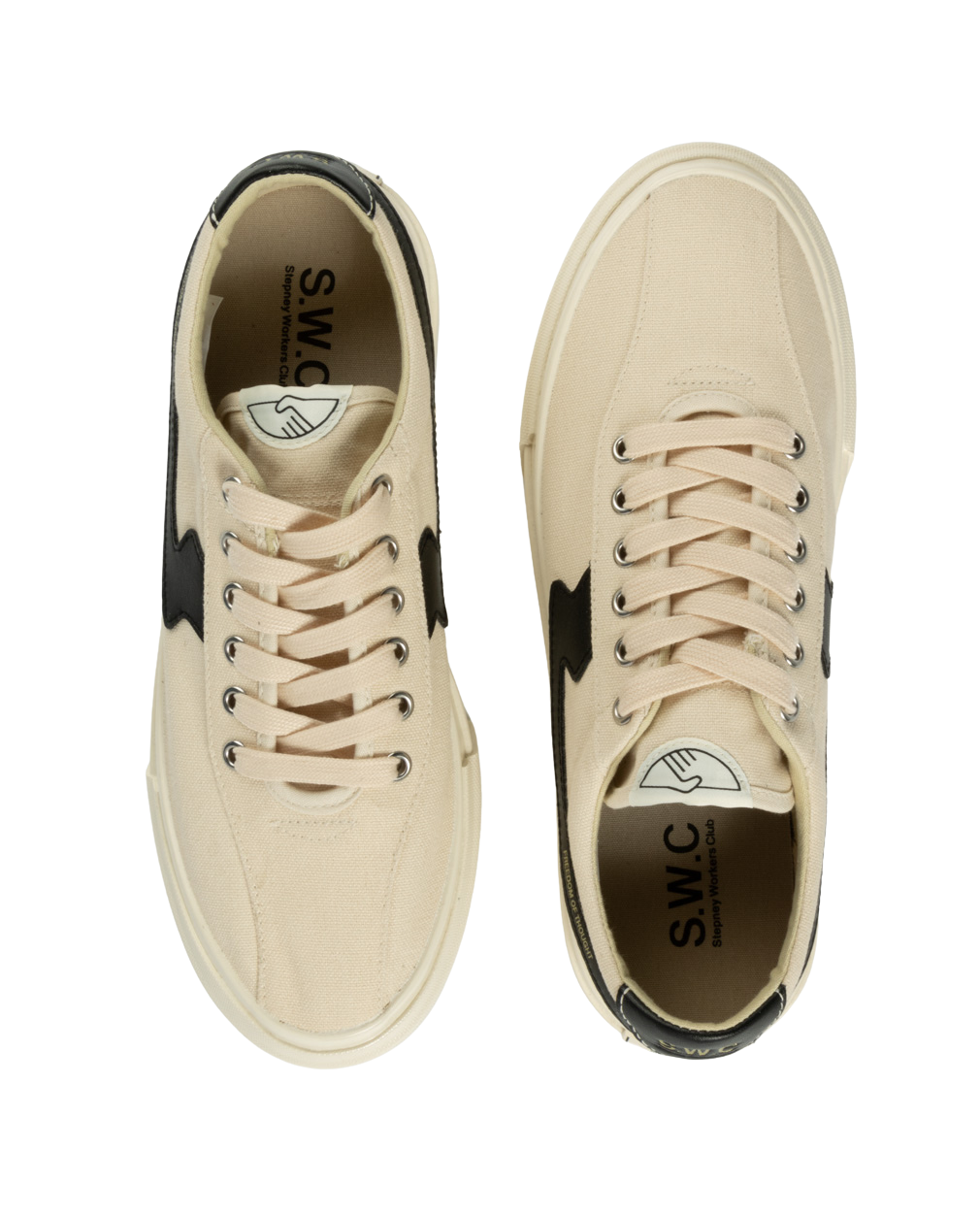 Ecru Black Dellow S Strike Canvas Sneakers (men)