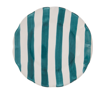 Stripes Green Pasta Plate 24cm