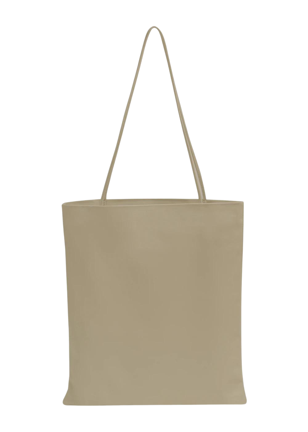 Taupe Slim Lamb Sak Woven Shoulder Bag