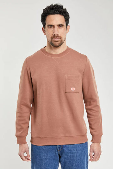 Heritage sweatshirt with pocket - organic cotton Tajine Orange