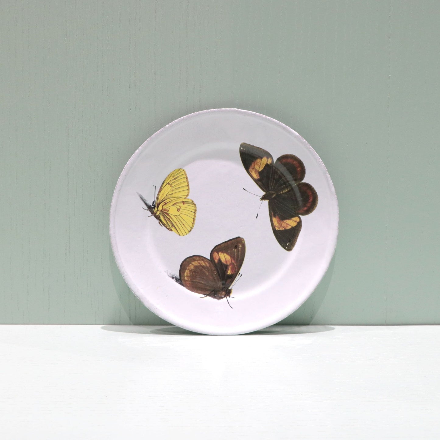John Three Butterflies Plate