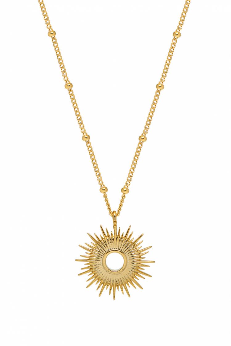 Full Sunburst Necklace - Gold Plated