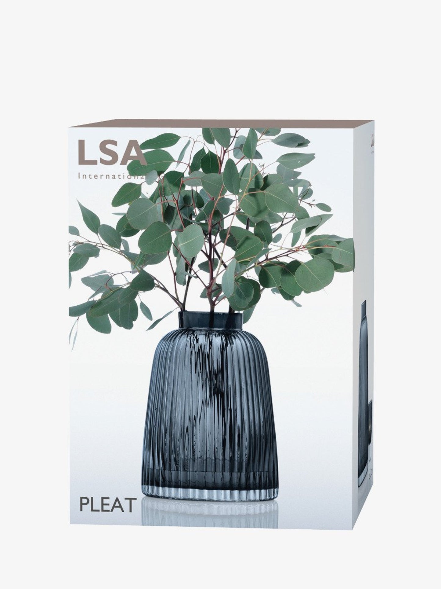 Pleat Vase H26cm Grey