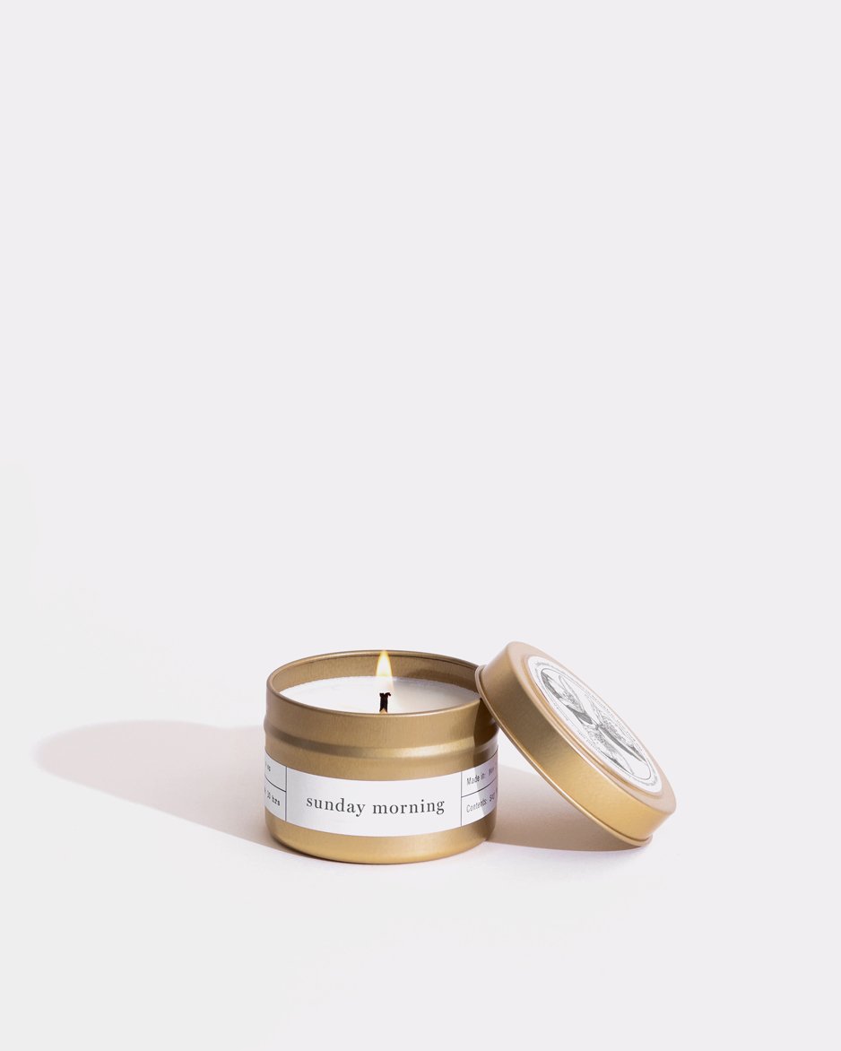 Sunday Morning Gold Travel Candle