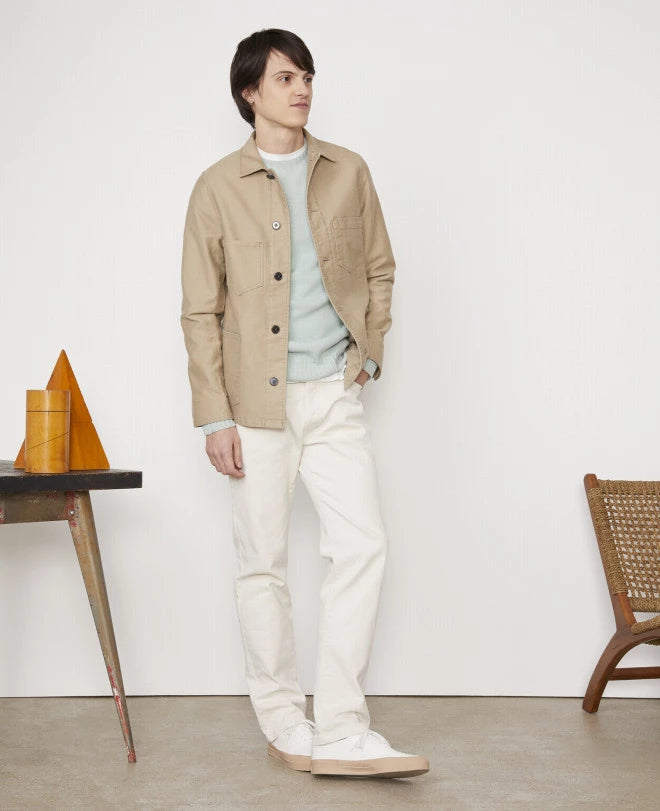 Corentin Jacket french cotton moleskine khaki