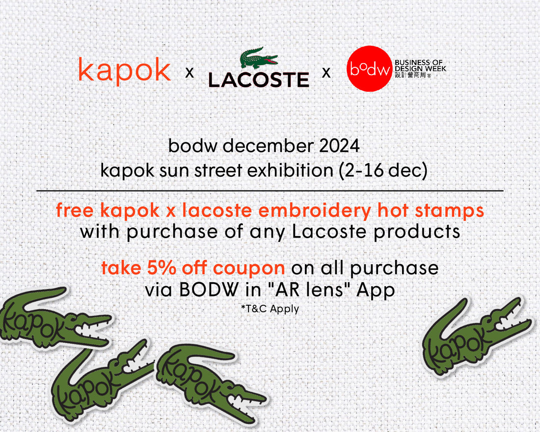 Kapok x Lacoste x BODW December 2024 collaboration details