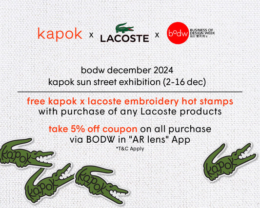 Kapok x Lacoste x BODW December 2024 collaboration details