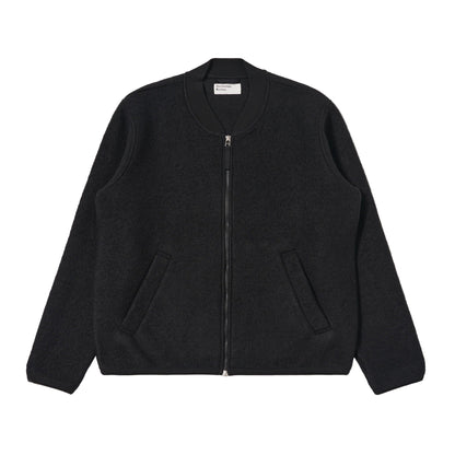 Wool Fleece Zip Bomber