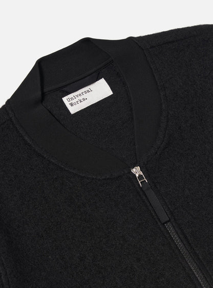 Wool Fleece Zip Bomber