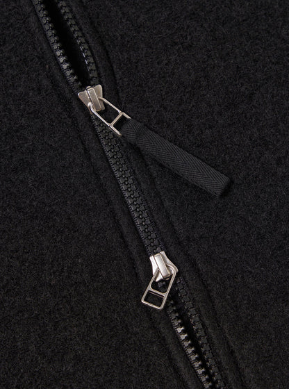 Wool Fleece Zip Bomber