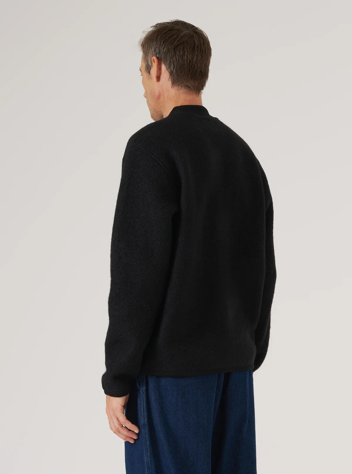 Wool Fleece Zip Bomber
