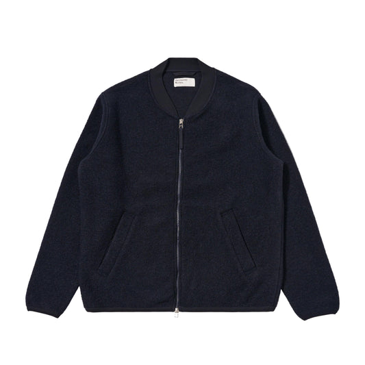 Wool Fleece Zip Bomber