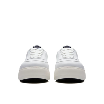 Pleather Burger Trainer - White/Black