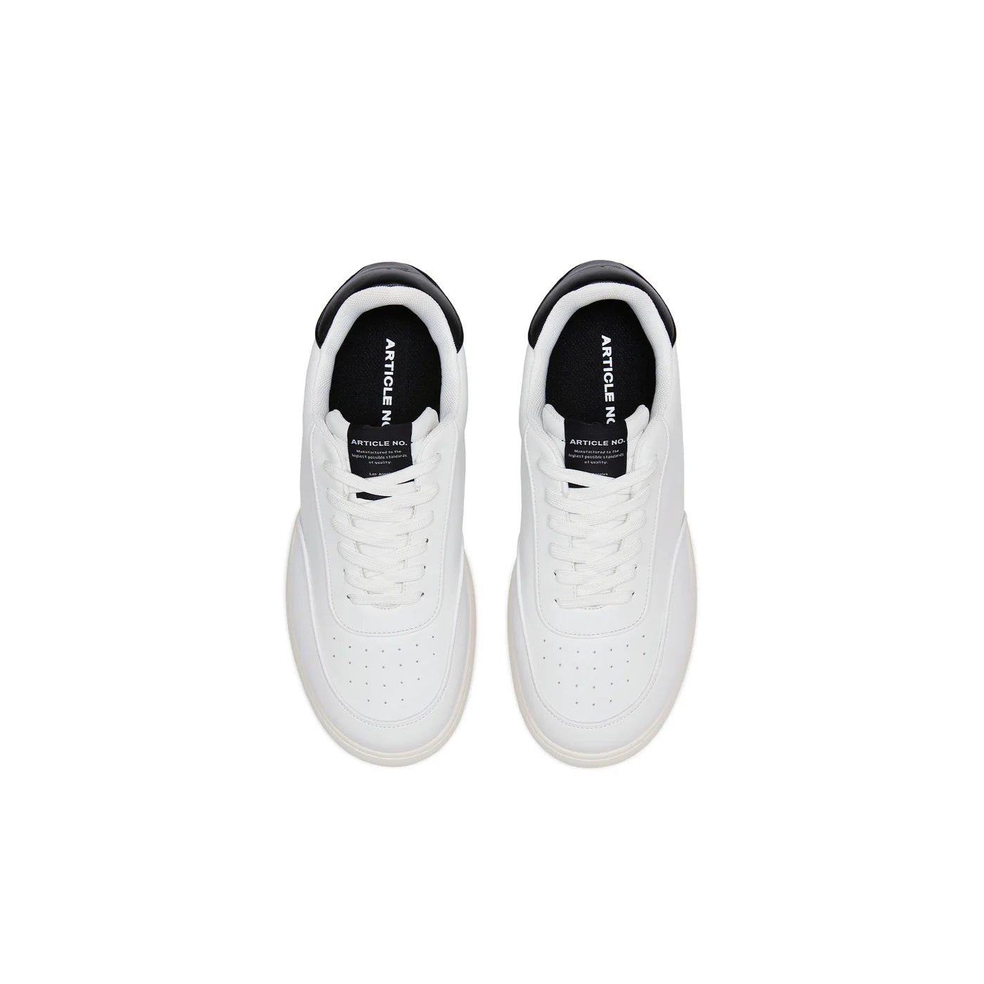 Pleather Burger Trainer - White/Black