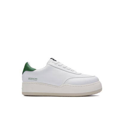 Pleather Burger Trainer - White/Green