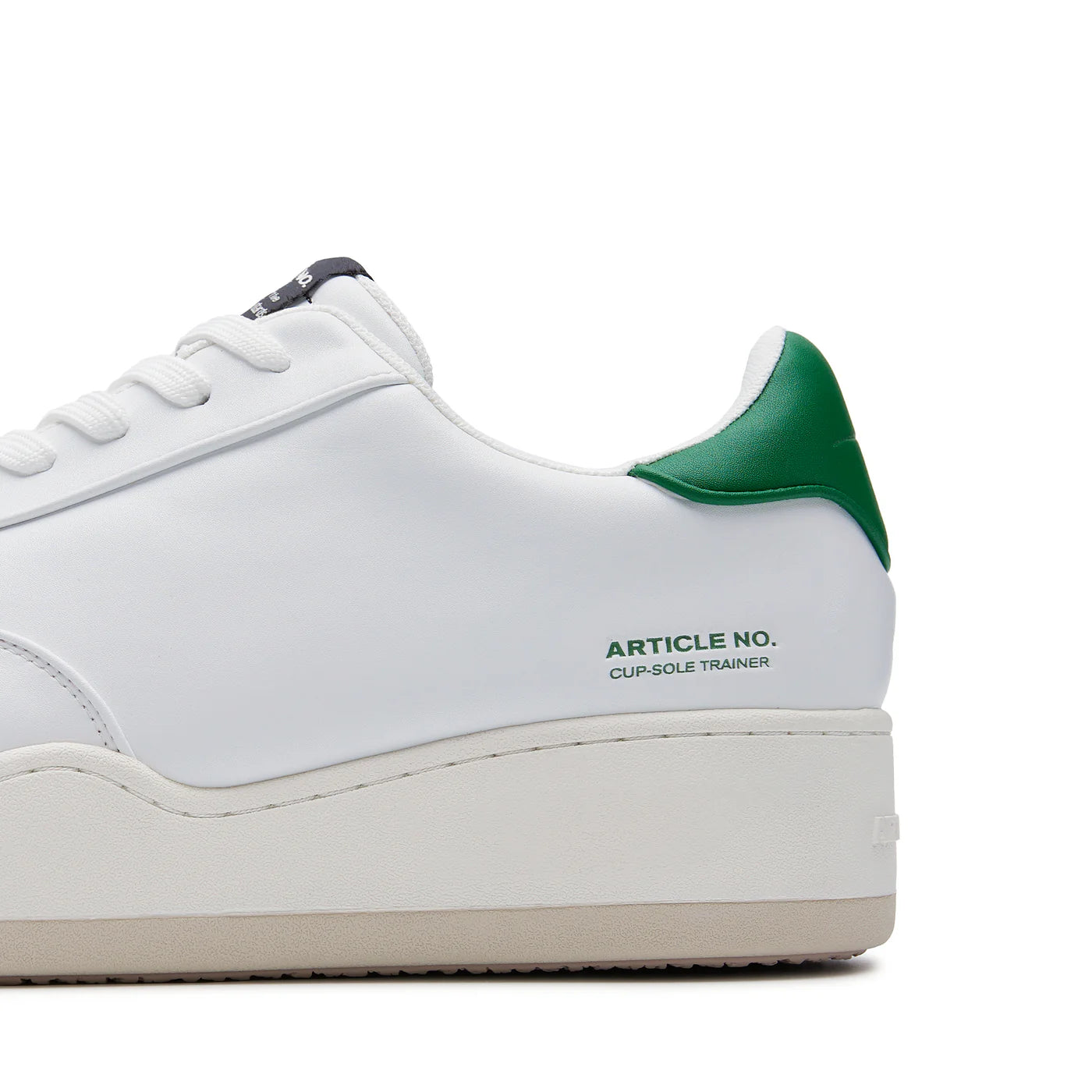 Pleather Burger Trainer - White/Green