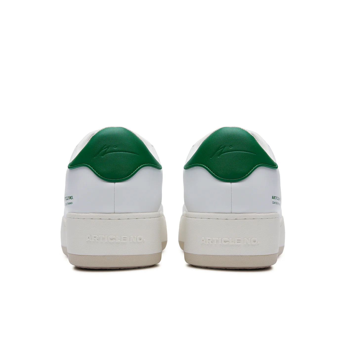 Pleather Burger Trainer - White/Green