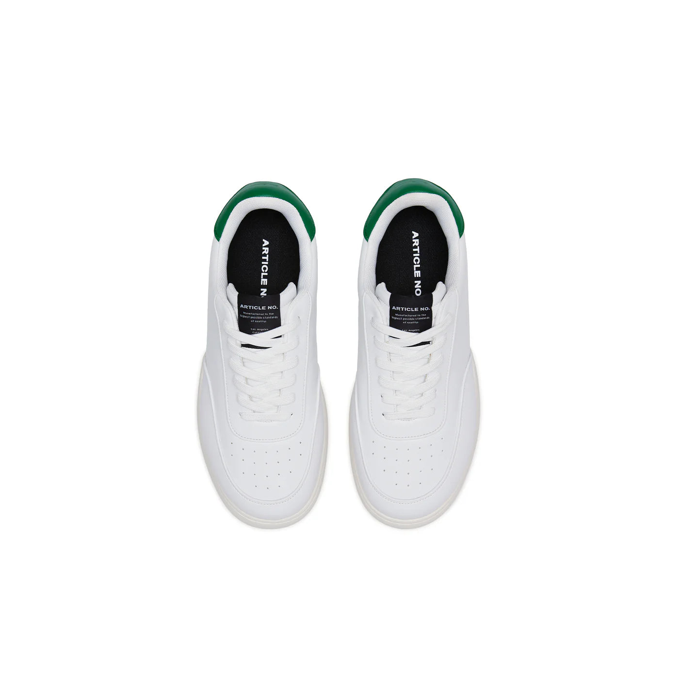 Pleather Burger Trainer - White/Green