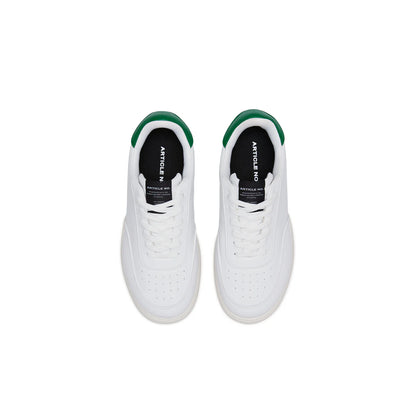 Pleather Burger Trainer - White/Green