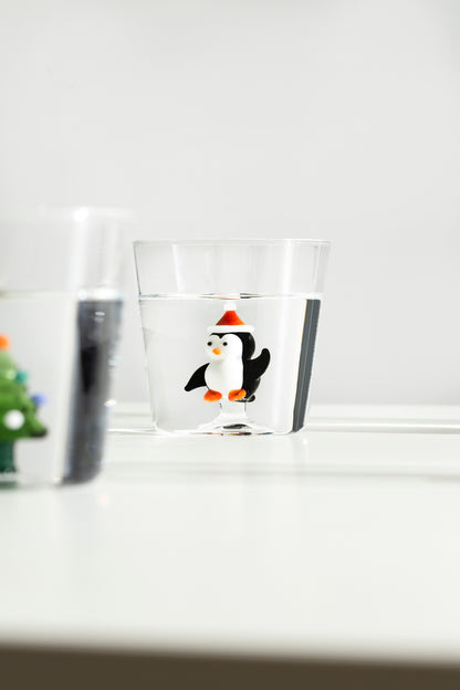 Christmas Tales Tumbler Penguin W/Xmas H