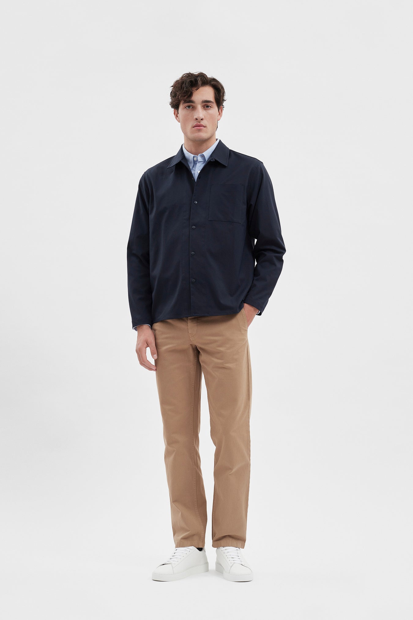 Carsten Solotex Twill Shirt LS Dark Navy