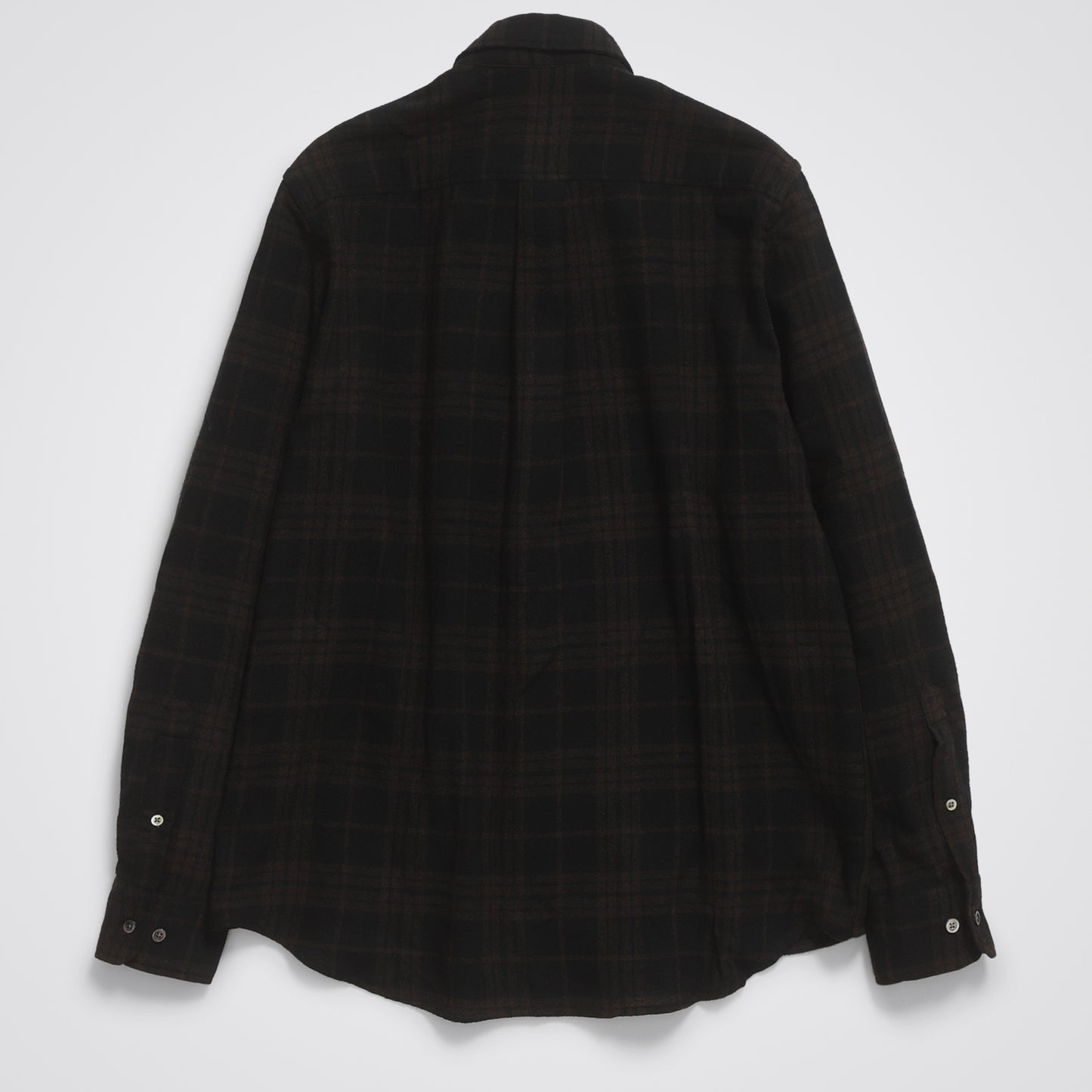 Algot Relaxed Wool Check Shirt Charcoal Melange